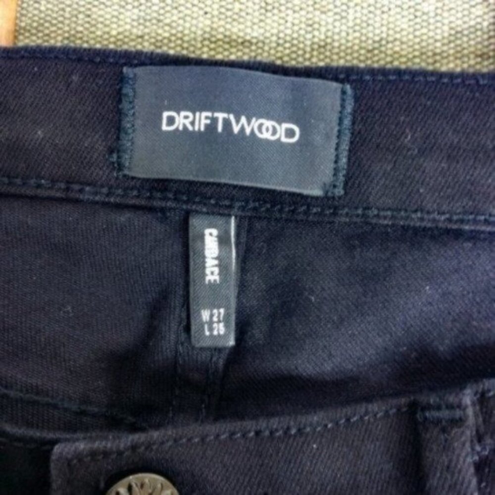Driftwood Candace Cropped Ruffled Jeans Black 27 - Picture 4 of 6